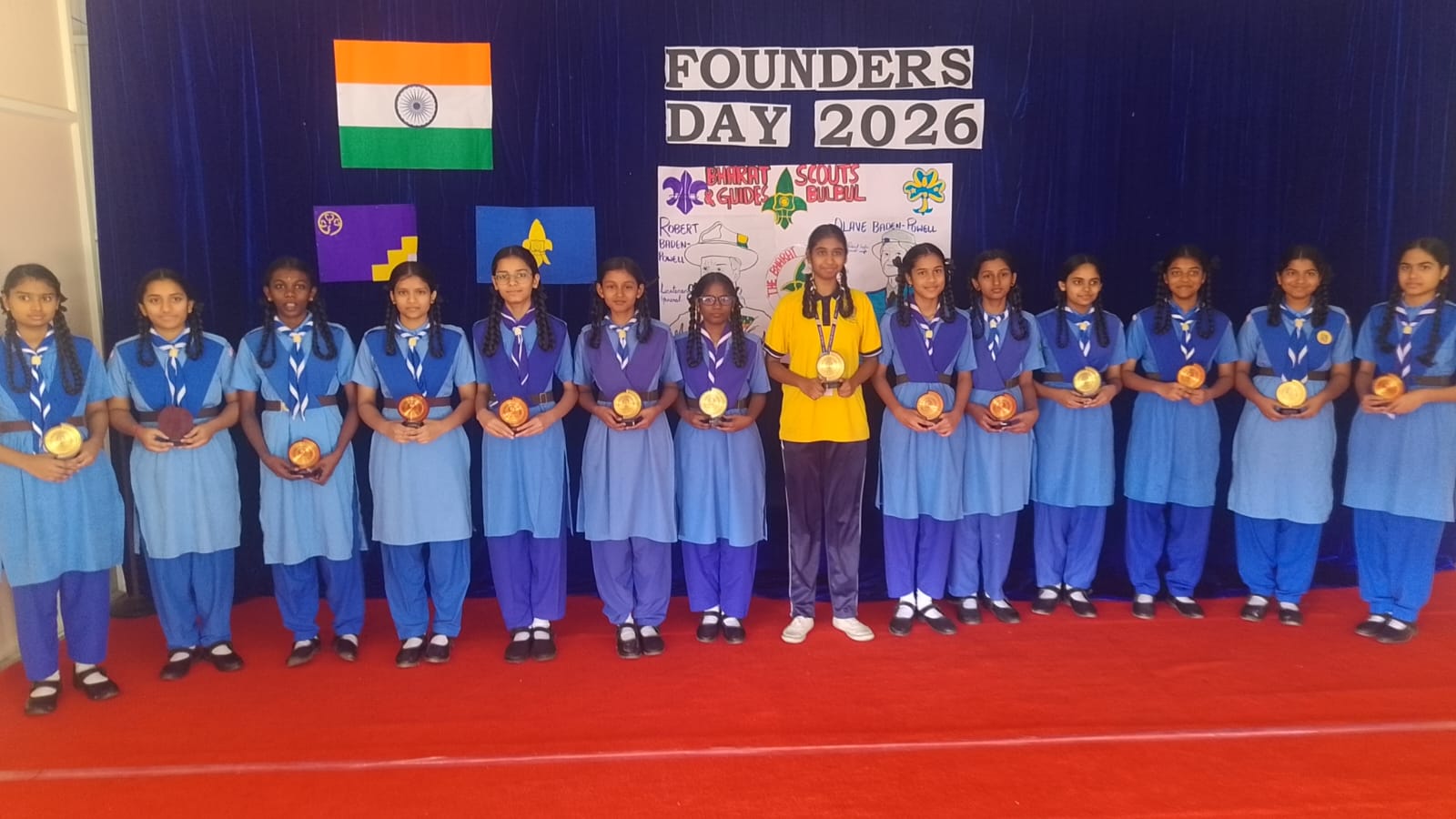 Group presentation during scout activity
