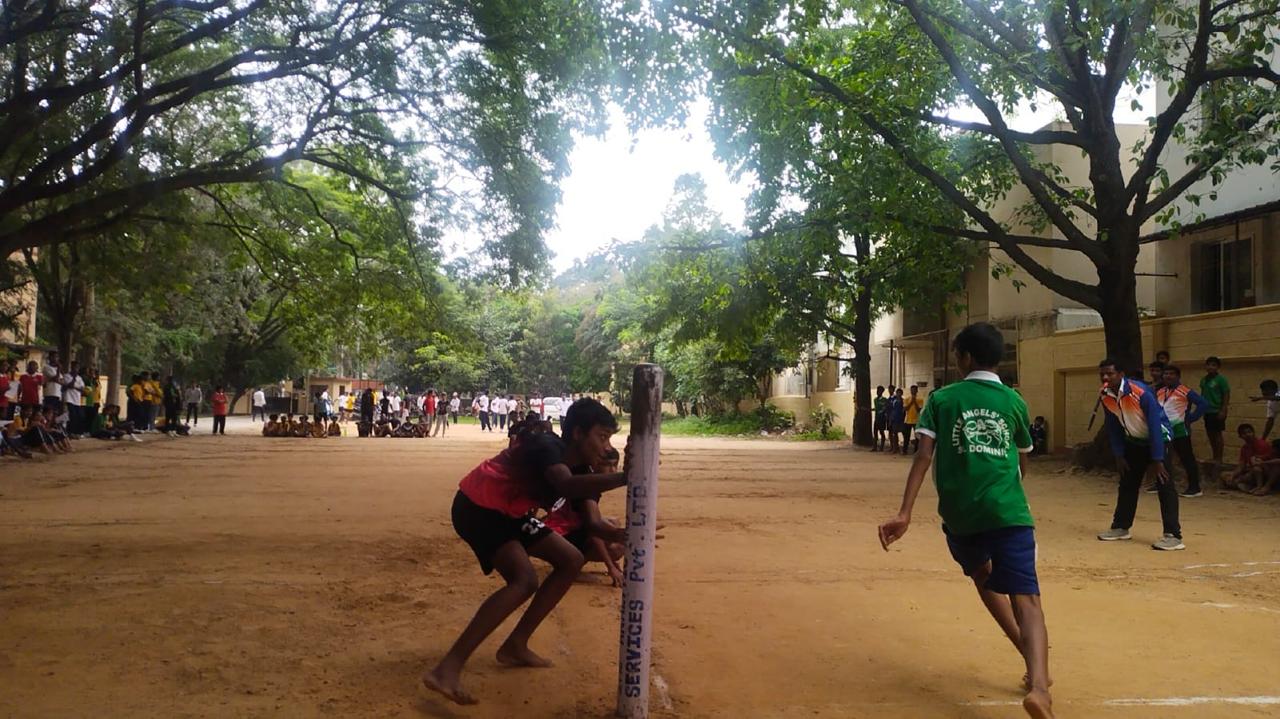 Students gathered for sports programme
