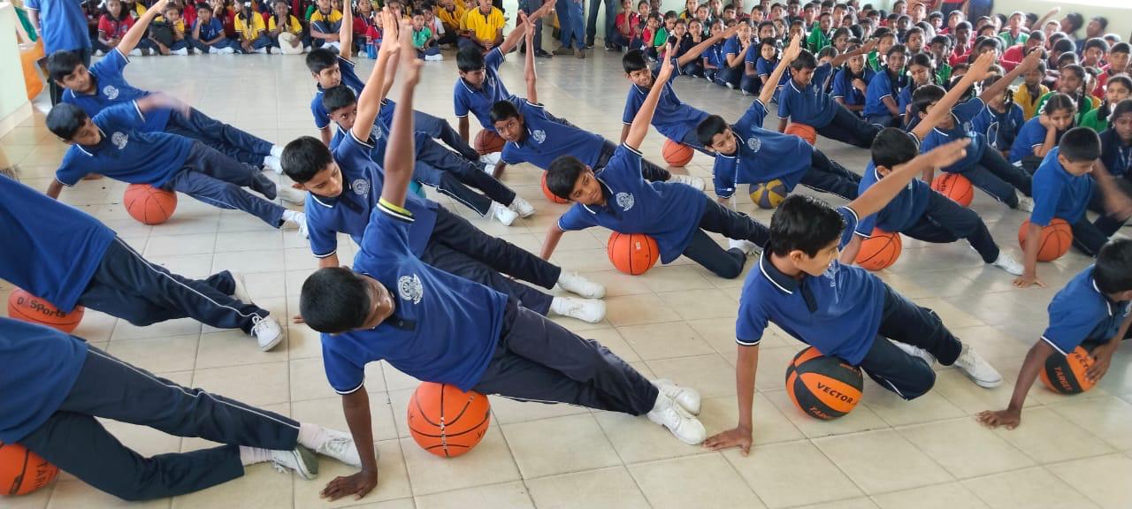 Team gathering during sports programme